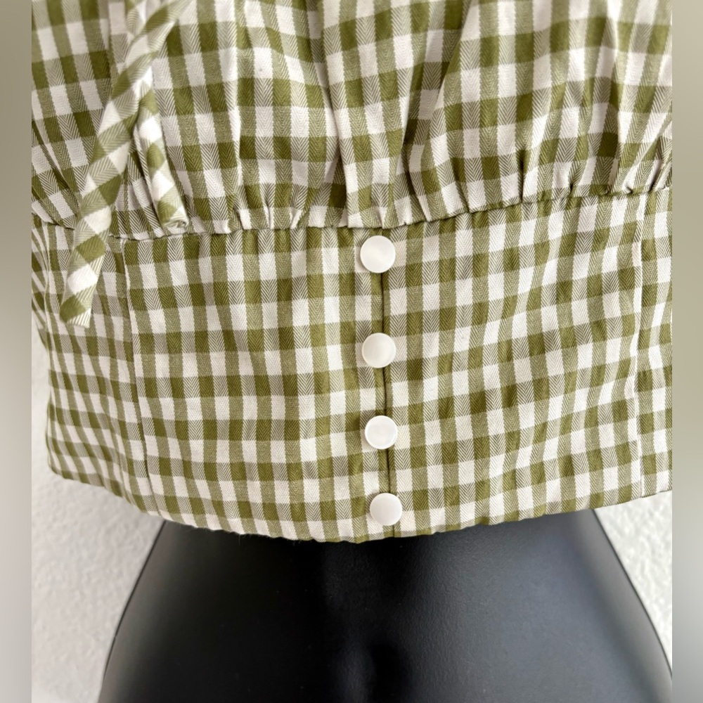 Green Ruffle Strap Top - Picture 6 of 8